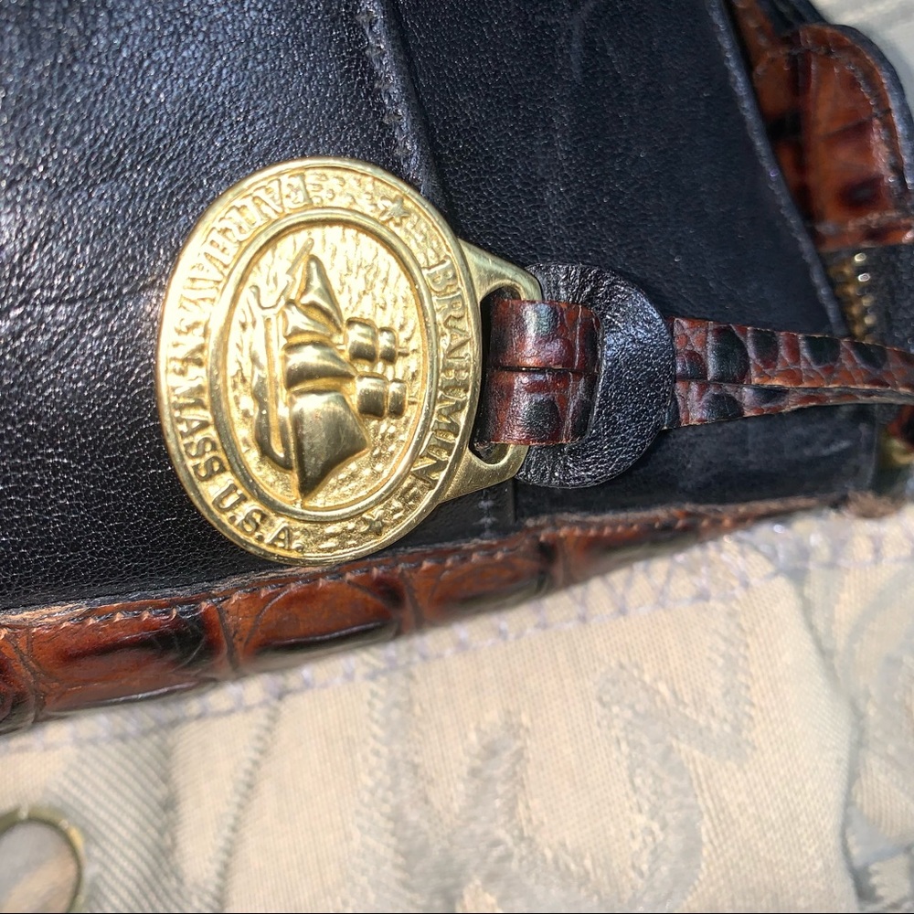 Brahmin Black w/Brown Croc Trim - Picture 8 of 17